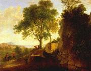 SWANEVELT, Herman van Landscape with Tall Rocks oil painting reproduction